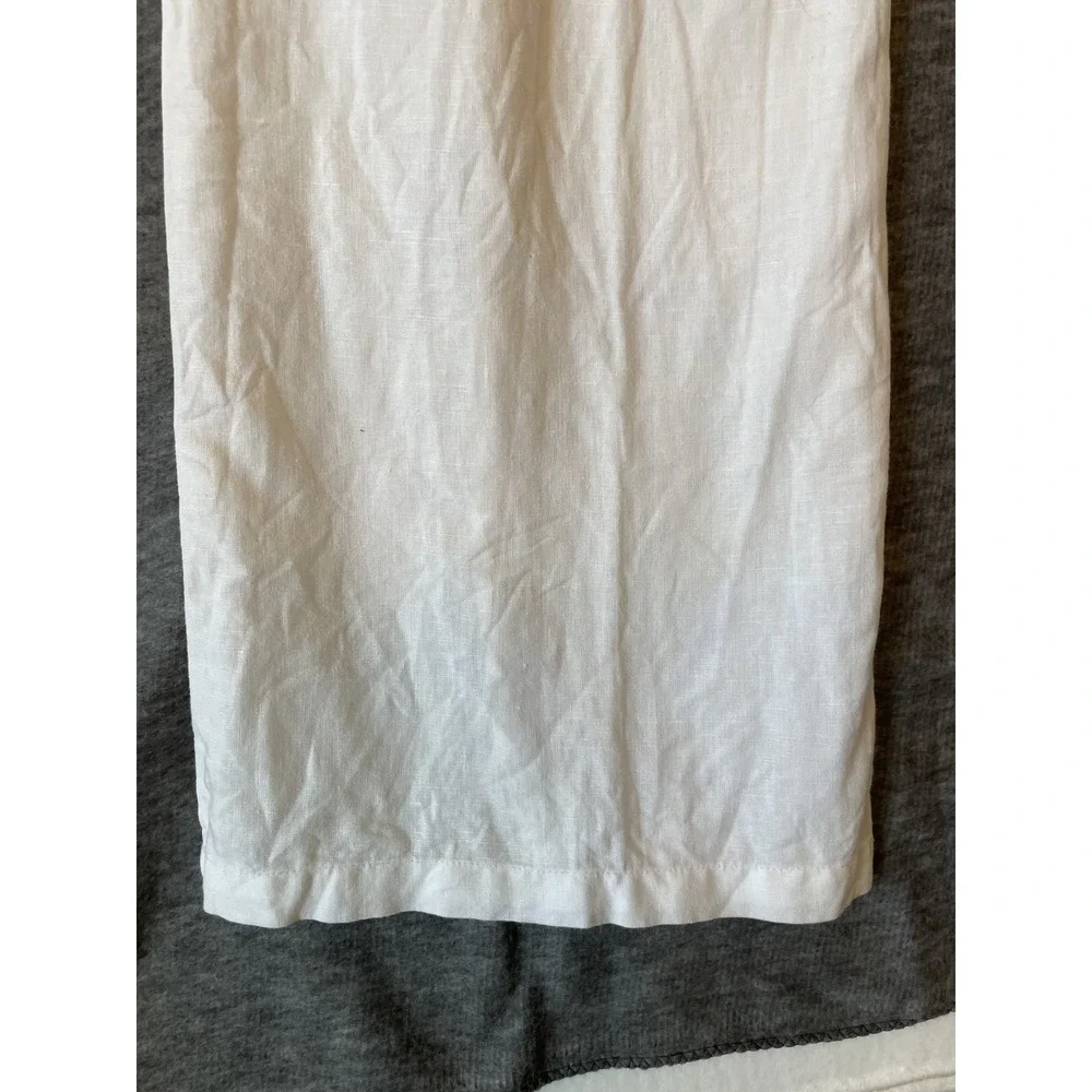 Volcom‎ Womens Sun Spent Wide Leg Linen Blend Ivory Pocket Pants, Large Size 14